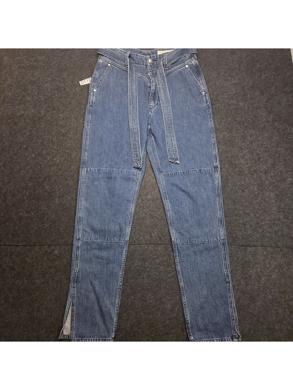 Rag & Bone Maya High-Rise Belted Straight Leg Jeans - Size 28